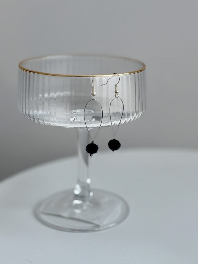 Elegantiški auskarai su Swarovski stiklo karoliuku