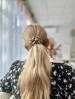 Ruda šilkinė plaukų gumelė Ruda šilkinė plaukų gumelė